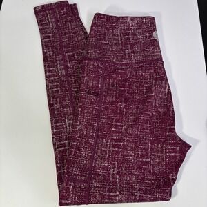 Love Her Shop Red W/White Splatter Leggings 7/8 Compression Size Medium